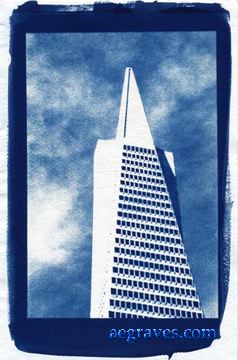 cyanotype, alternative process print by A.E. Graves