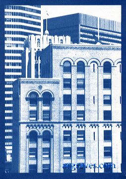 cyanotype, alternative process print by A.E. Graves