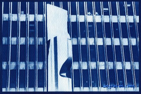 cyanotype, alternative process print by A.E. Graves