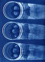 thumbnail of cyanotype photogram, alternative process print by A.E. Graves