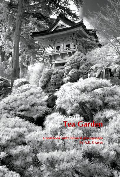 cover of the Tea and Garden Notebook with infrared photographs by A.E. Graves